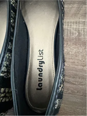 Laundry List Ballet Flats Size 8 Black Gold thumbnail 3