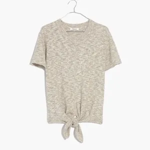 Madewell Knot-Front Cotton Sweater Tee thumbnail 2