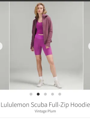 Lululemon scuba‎ full zip hoodie vintage plum 8 thumbnail 3
