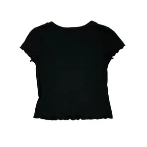 Altard State Black Crop‎ Top Medium Short Sleeve Y2K Edgy Streetwear Night Out thumbnail 4
