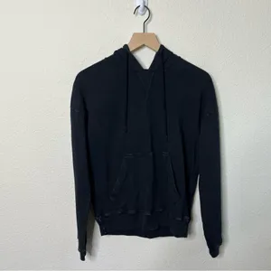 Splits59 Black Mineral Wash French‎ Terry Pullover Hoodie Sweater Womens Size XS thumbnail 3