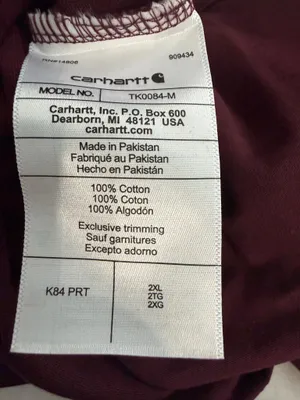 Carhartt Loose-fit Men’s Burgundy T Shirt thumbnail 5