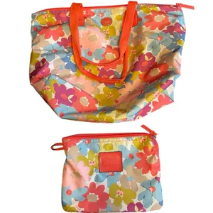 Coach Getaway Floral Weekender Packable Overnight Nylon Tote Shoulder Bag Set thumbnail 2