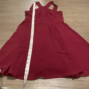 Lulu’s Forevermore‎ Burgundy Skater Strappy Mini Dress Size S thumbnail 13