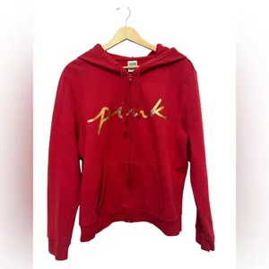 Victoria’s Secret PINK Full Zip Hoodie With Gold Foil thumbnail 3