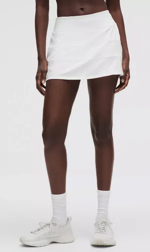 Lululemon Pace Rival Mid-Rise Skirt Long Size 4 white thumbnail 1