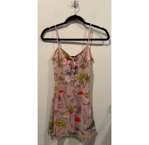 URBAN OUTFITTERS Spaghetti Straps Island Paradise Mini Dress thumbnail 4