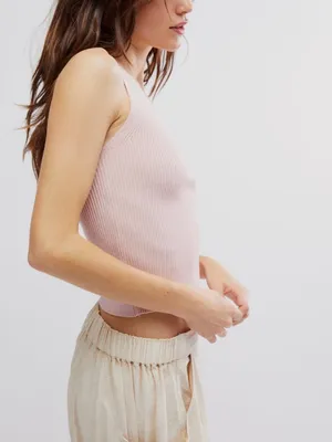 FREE PEOPLE GOOD TASTE ONE SHOULDER TANK - Peach Whip thumbnail 2