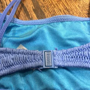 Triangl Swimwear Mica Balearic Bikini Top in Blue thumbnail 7