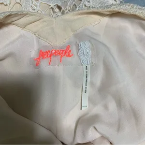 Free People cream‎ lace halter snowdrop trapeze dress size XS bridal shower thumbnail 6
