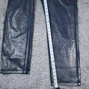 BDG Cowboy Jeans High Rise Straight Relaxed Blue Silver Painted Women's Size 31 thumbnail 6