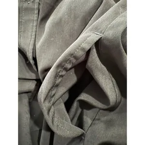Abercrombie & Fitch Black Dress Ruffle Neck‎ Long Sleeve Tie Waist Medium button thumbnail 7