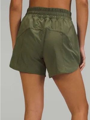 Lululemon Track That High-Rise Lined Short 5" Light Olive Green Color Size 4 thumbnail 2