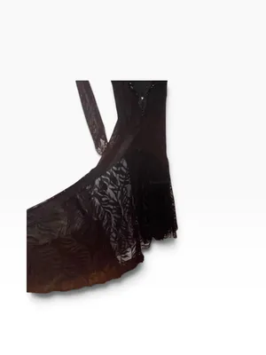 Vintage 80s Climax Lace Overlay long sleeve whimsigoth witchy dark romance Dress thumbnail 8
