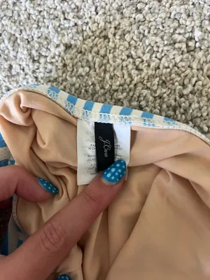 J. Crew Blue and White one piece swimsuit thumbnail 3