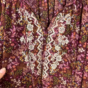Mason & Belle Boho Floral Embroidered Tassel Blouse Top Size 1X thumbnail 6