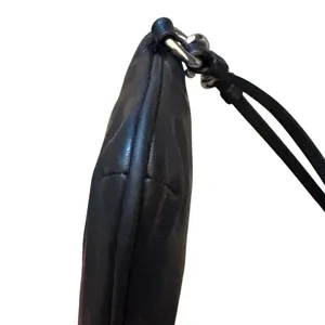 Vintage Coach Glove‎ Tanned Leather Wristlet Small Zip Top Black Silver Hardware thumbnail 8