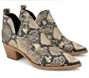 Dolce Vita Snakeskin Pointed Toe Cutout Ankle Booties Size 7.5 thumbnail 1