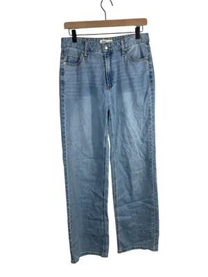 OAT New York Cloud Luxe Denim Wide Leg Jeans Light Wash‎ High Rise Women’s 6/28 thumbnail 2