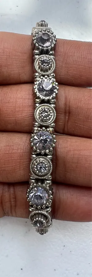 Stretchy Silver Bracelet thumbnail 2