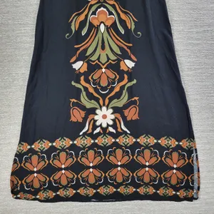 MSK Halter Maxi Dress Womens S Black Floral Tie Band Neck Vacation Summer Boho thumbnail 13