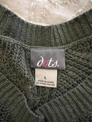 Olive Green Crochet Sweater  thumbnail 3