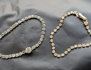 Elegant Gold and Silver Tennis Bracelets thumbnail 1