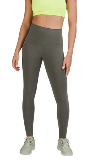 Lululemon Wunder Train High-Rise Tight Grey Sage Green Size 6 Everlux Run Gym thumbnail 1