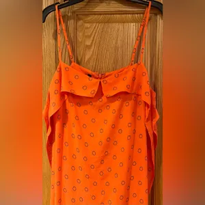 Urban‎ Outfitters Ooh La La Orange Red Rouge Side-Slit Romper Overlay Maxi Dress thumbnail 6