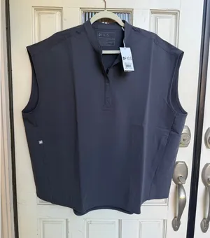 FIGS Rafaela Three-Pocket Scrub Top Charcoal Size XXL Sleeveless Technical thumbnail 1