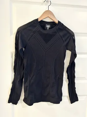 Athleta Oxygen Mesh Top Black Size XS thumbnail 2