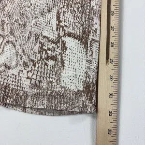 Anthropologie Pants Womens XS Beige Animal Print Dress Wide Leg Viscose Zip thumbnail 4