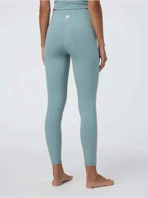 Vuori Inversion Rib Legging Mist Ribbed High Rise 7/8 Size M VW4134 thumbnail 6