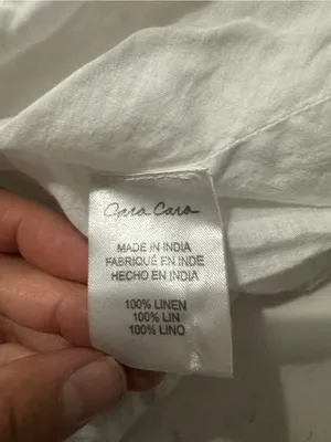 Cara Cara White Linen Eyelet Mini Skirt XS Embroidered Lace Hem thumbnail 9