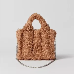 ✨BDG Serena Teddy Fleece Mini Tote Bag Sz Small✨ thumbnail 5