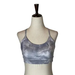 Pretty Little Thing Gray‎ And White Scoop Neck Racerback Sports Bra Size 2 thumbnail 2