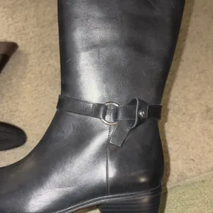 Lauren by Ralph Lauren Makaila Women's Brown/Black Polo Riding Boots Sz 7.5 EUC thumbnail 3