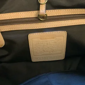 Coach Signature C White/Tan/White Trim Purse Tote Bag thumbnail 7