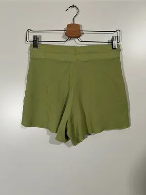 Mate the Label Waffle Shorts in Pistachio Size XS Light Green Loungewear thumbnail 4