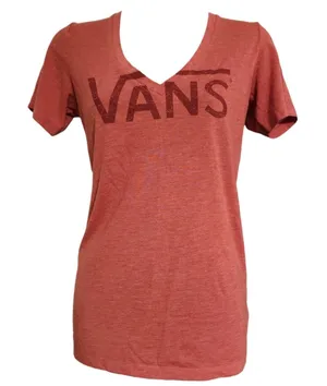 Vans Deep Red V-neck Tee Size Small thumbnail 1