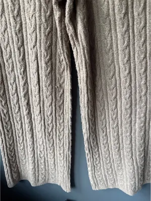 Pink Rose Tan Cable Knit Sweater and Pants Set Medium thumbnail 11