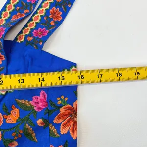 NWOT Farm Rio Linen Blend Floral Print Romper Size S thumbnail 11