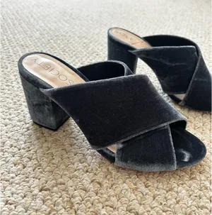 SOLE SOCIETY Luella Cloud Blue Crisscross Mules thumbnail 3