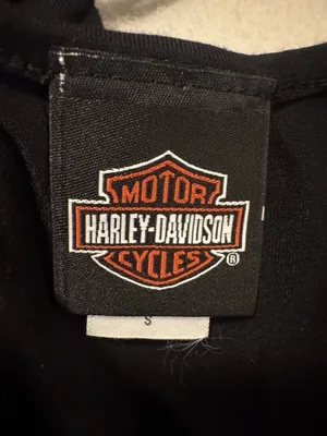 Harley-Davidson Black Raglan Top with Pink Floral Sleeves thumbnail 3