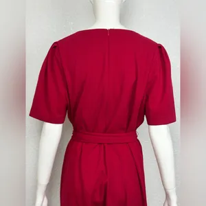 Alex Marie Deep Red Wide-Leg Women's Jumpsuit Size XL. J-18 thumbnail 4