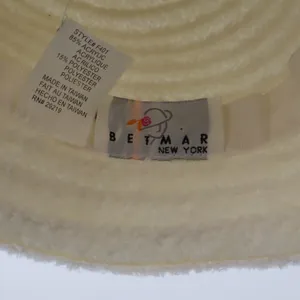 Betmar Hat Womens O/S Cloche Cream Fuzzy Textured Boucle Excellent thumbnail 4