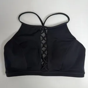 Lululemon 38D Shoreline Bikini Top Black Swimsuit High Neck Swim UV Protected thumbnail 4