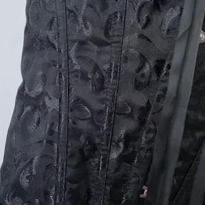 Jacquard Moody Witchy MobWife Renaissance Goth Corset Top M Black thumbnail 6