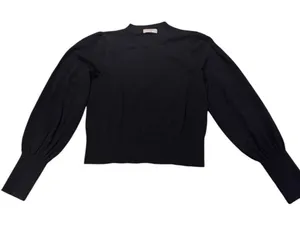 Aritzia Babaton Lexicon Pullover Sweater Long Puff‎ Sleeve Black Size Small thumbnail 1
