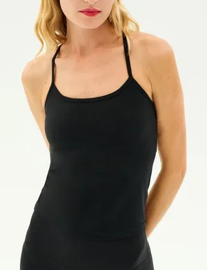 Split59 | Racerback Y Athletic Workout Tank Top‎ in Black thumbnail 1